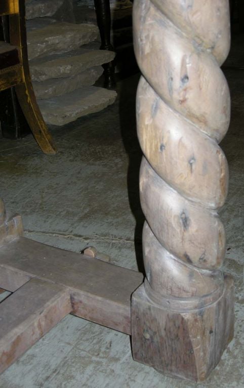 English Barley Twist Leg Dining Table