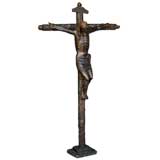 Antique Early 18th Century Wooden Crucifix