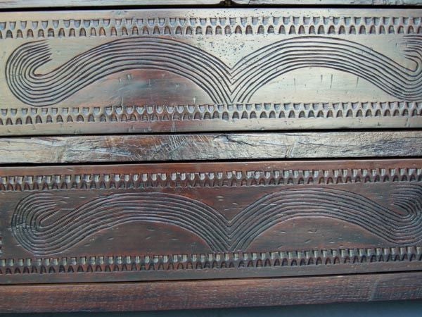 Hand  Carved Sacristy Chest In Excellent Condition In Los Angeles, CA
