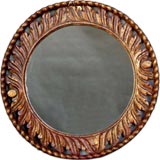 Hand Carved Wooden Mirror
