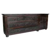 Sacristy Chest With Three Large Drawers