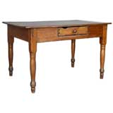 19th Century Tropical Hardwood Table With Dove Tailed Drawer