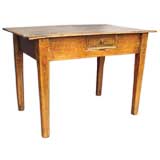 19th Century Tropical Hardwood Table With One Wide Board Top