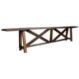 Very Long Antique Top Cofradia Table - Console