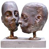 Tell Me. Cast Bronze Sculpture, by Simon Toparovski, 2003