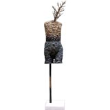 Torso With Branch. Cast Bronze Sculpture by Simon Toparovsky, 2