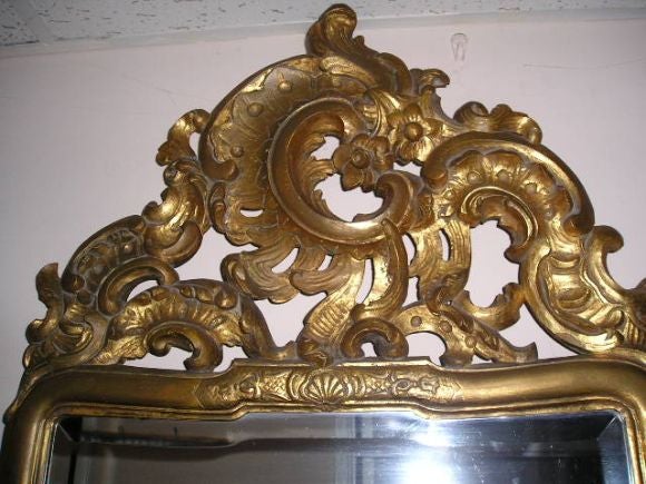 c.1900 French Watergilt Split Mirror