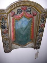 C. 1800 Carved Wood Painted Spanish Reliquary