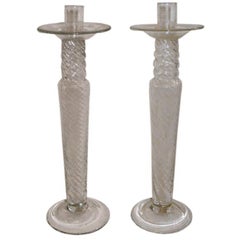 Venetian Glass Candlesticks