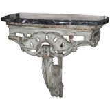 A grey-painted console