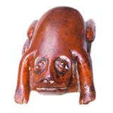 Antique 19th c. English Treen Frog Snuff Box