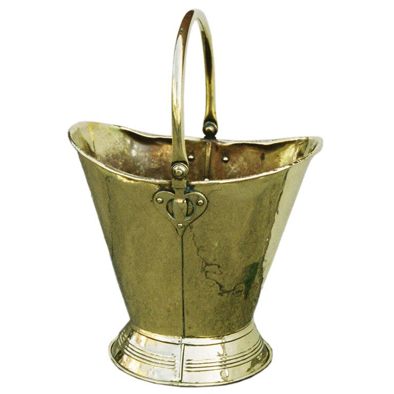 A 19th c. English Brass Log Basket