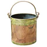 Antique 19th c. English Decorative Copper and Brass Apple Kettle