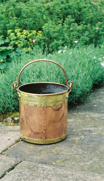19th c. English Decorative Copper and Brass Apple Kettle