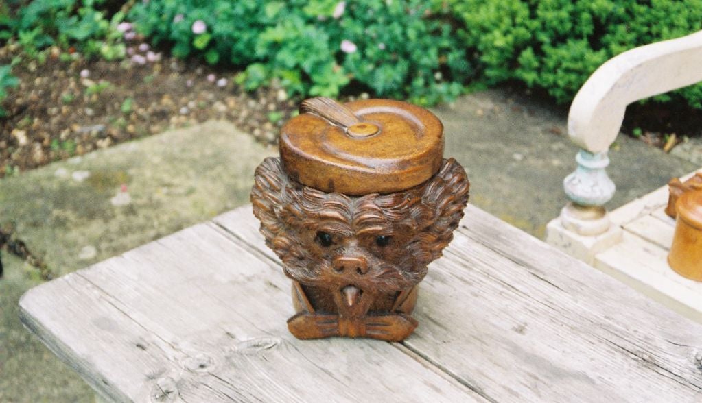 19th Century Very Unusual  and Rare Scottish Treen Tobacco Jar