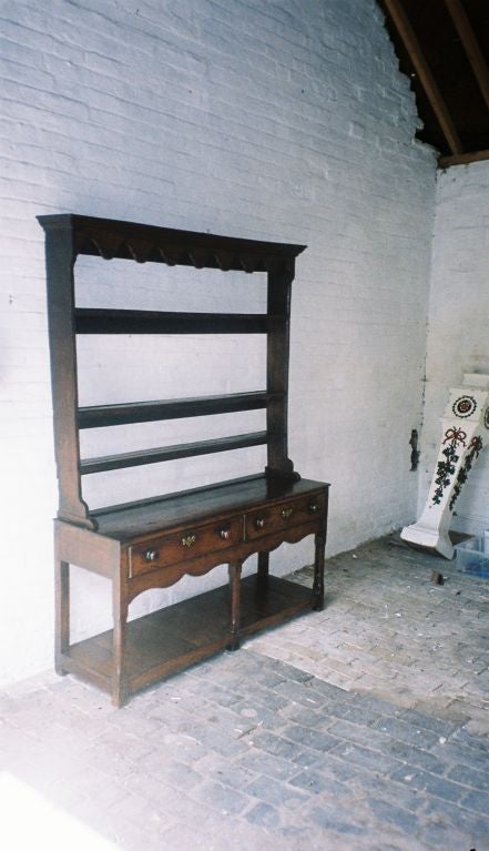 18th c. English Dresser with Plate Rack