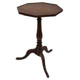 18th c. English Octagonal Top Tripod Occasional Table
