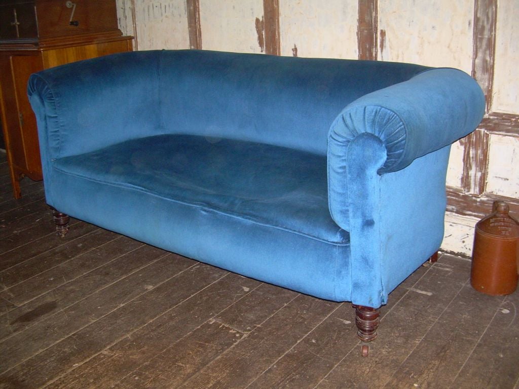 19th Century Late 19th c. English Country House Roll Back Sofa