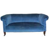 Antique Late 19th c. English Country House Roll Back Sofa