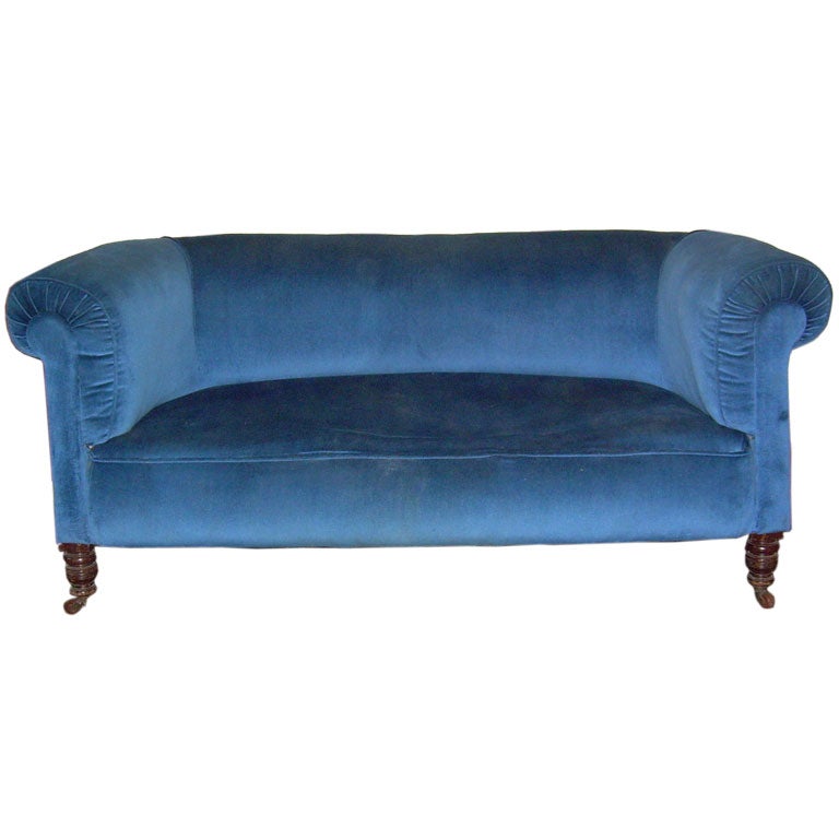 Late 19th c. English Country House Roll Back Sofa