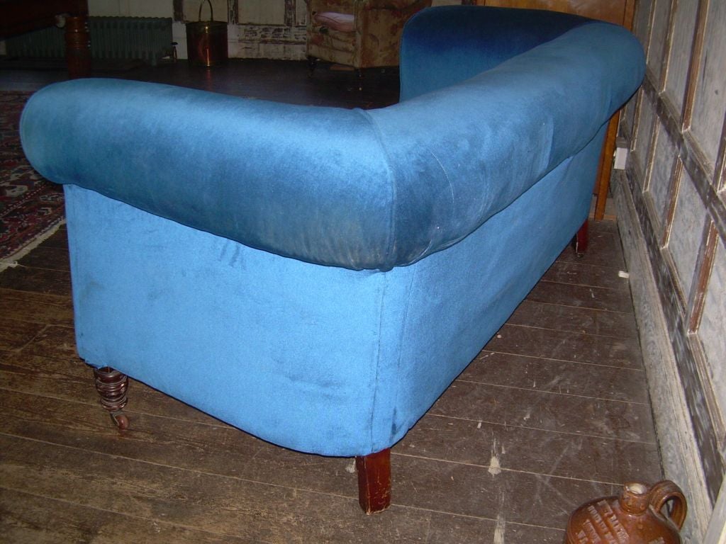 Late 19th c. English Country House Roll Back Sofa 1