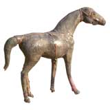 Used A Striking and Rare 19th Century Leather Model Racehorse