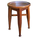 A late 19th c. English Round Top Stool