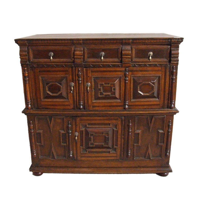 English Period 1670
s Charles II Geometric Molded Chest