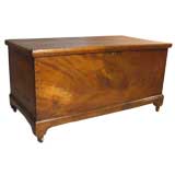 English Late 18th c. Elmwood Box on Castors