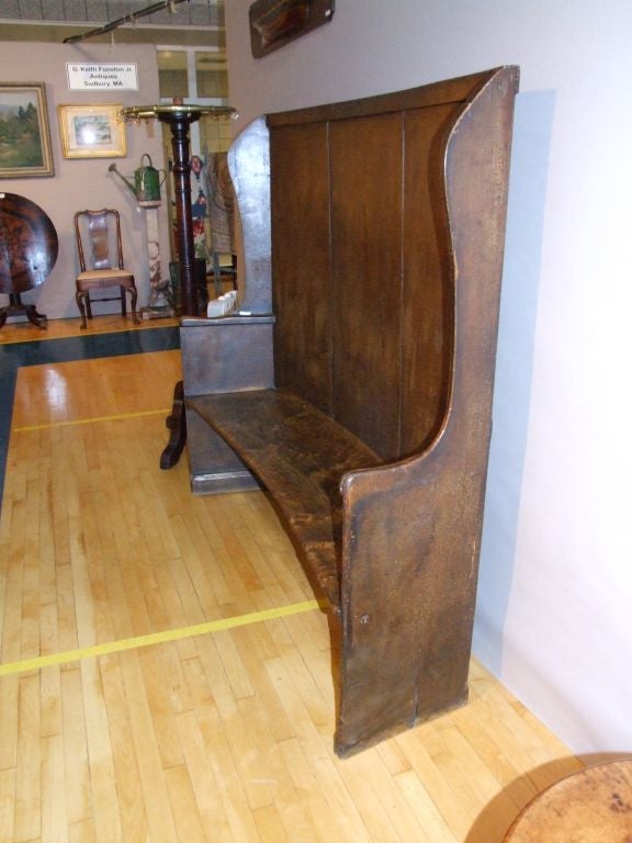 Pine 19th C English West Country Painted Settle