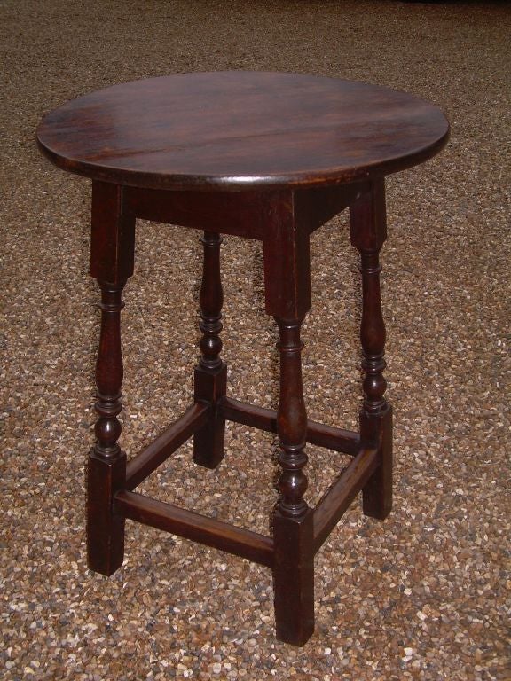 English 19th c. Stretcher Base Pub Table