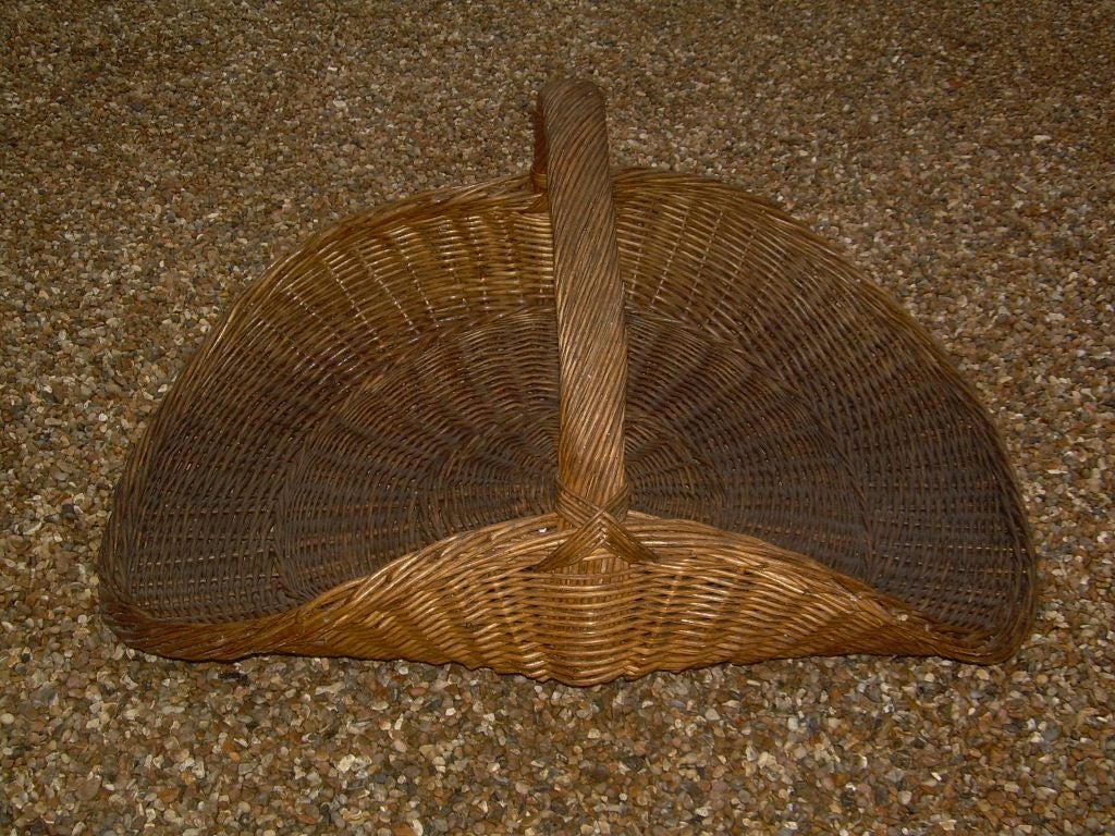19th Century A 19th c. English Overscale Wicker Log Basket