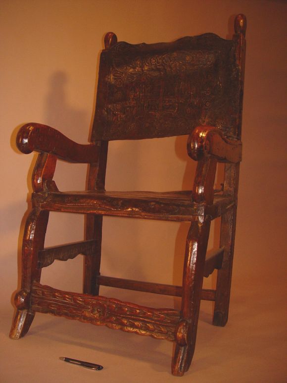 18th Century and Earlier Late 17th Century Spanish (or Spanish Colonial) armchair