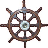 Antique Ship's Wheel Barometer