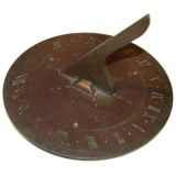 Antique 18th C English bronze sundial