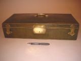 19th Century English gilt tooled green leather box