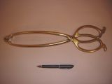 Antique English brass coal tongs