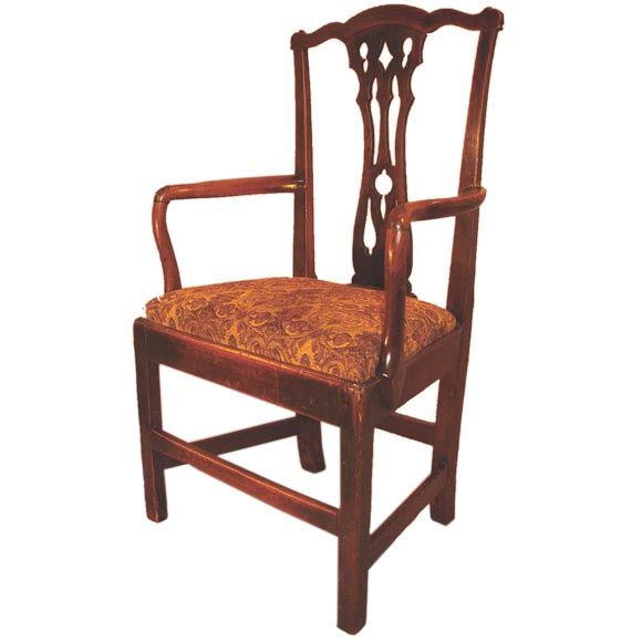 18th c. English Country Chippendale Armchair