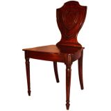 English mahogany hall chair