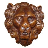 18th c. Walnut Carved Lion's Head
