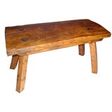 Antique Early 19th c. English Hand-Hewn Harvest Table
