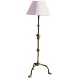 A Stylish Early 20th c. Wrought Iron and Brass Floor Lamp