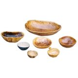 A Collection of Rare Swedish 18th and 19th c. Dugout Burl Bowls