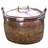 Antique 18th c. English Lidded Copper Stew Pot
