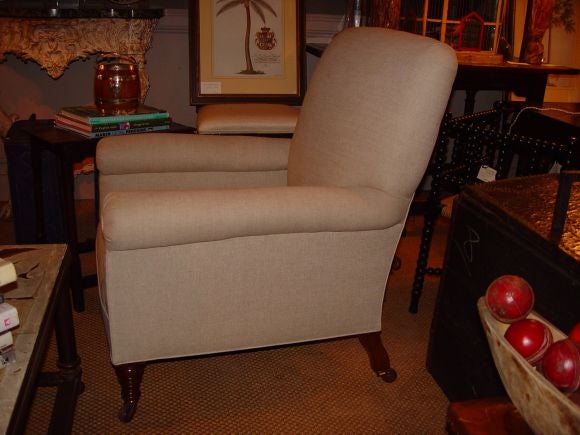 19th c. English "Howard" Type Guest Bedroom Club Chair