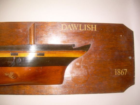 A Pair of English Half-Hull Ship Models