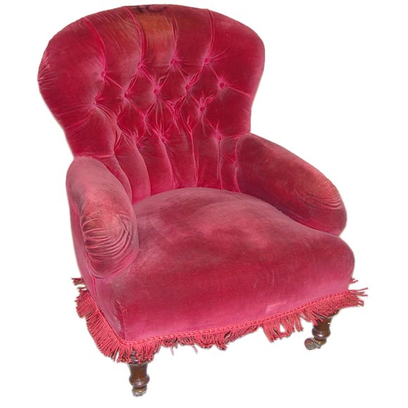 19th C English Barrel-backed Armchair