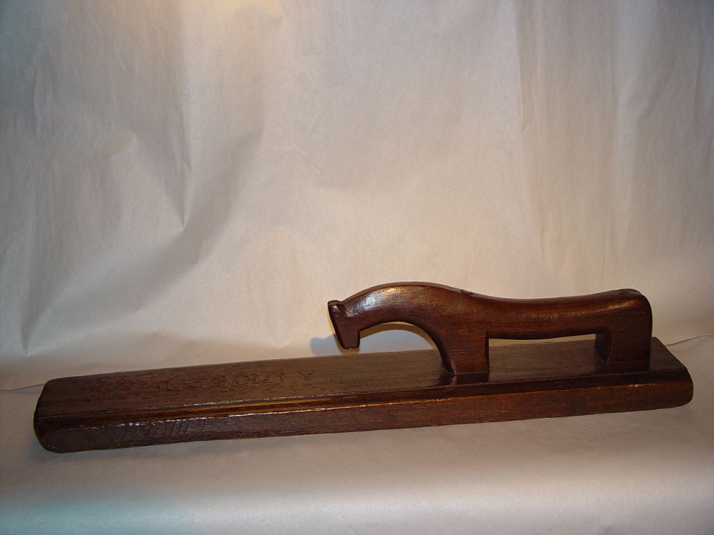 Poetic 18th Century Swedish Folk-Art Horse Mangle