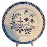 Finely Hand-painted 18th C English Delft Charger