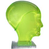 " NICOLA" Lucite Sculpture Head